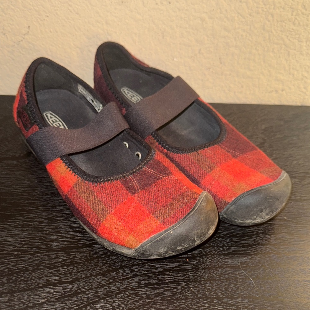 KEEN Women’s Sienna Mary Jane Plaid‎ Canvas Shoes Size 8